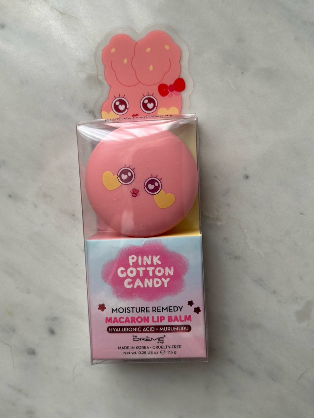 Pink Cotton Candy Moisture Remedy Macaron Lip Balm - Pink